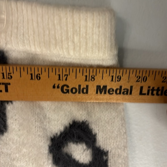 Lou & Grey Animal Print Fuzzy Sweater Skirt Super Soft Dark Grey Spots New Sz XL - Picture 4 of 7